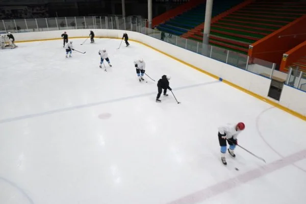 ice hockey team practice